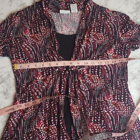 Kim Rogers Pink and Black Blouse - Picture 8 of 9